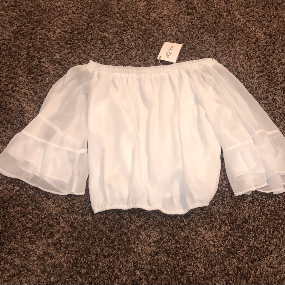 White off the shoulder blouse
